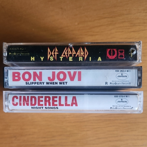 Def Leppard Other - Def Leppard, Bon Jovi, Cinderella - 1980s Cassette Tapes (Lot of 3)